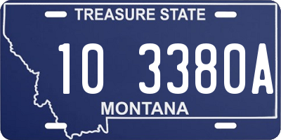 MT license plate 103380A