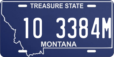MT license plate 103384M