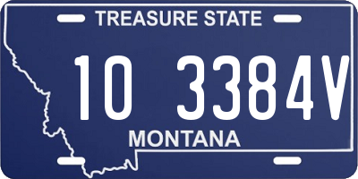 MT license plate 103384V