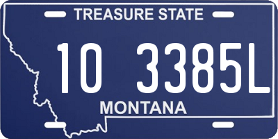 MT license plate 103385L