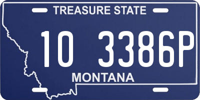 MT license plate 103386P