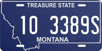 MT license plate 103389S