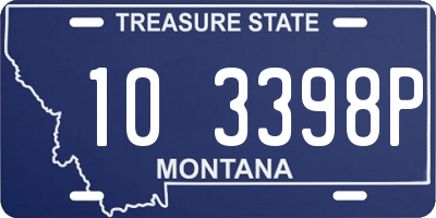 MT license plate 103398P