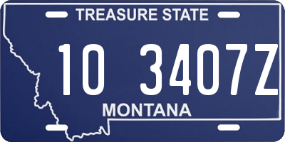 MT license plate 103407Z