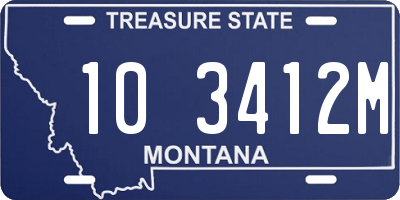 MT license plate 103412M