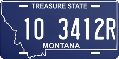 MT license plate 103412R