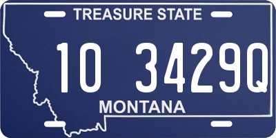 MT license plate 103429Q