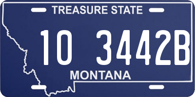 MT license plate 103442B