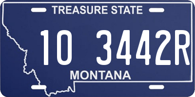 MT license plate 103442R