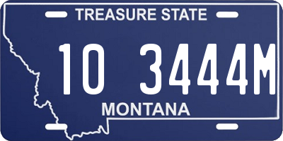MT license plate 103444M