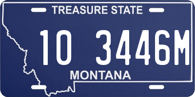 MT license plate 103446M
