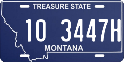 MT license plate 103447H