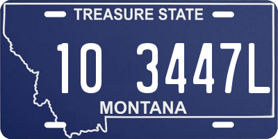 MT license plate 103447L