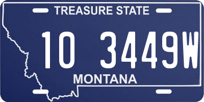 MT license plate 103449W