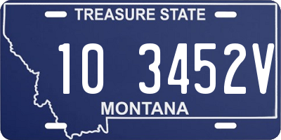 MT license plate 103452V