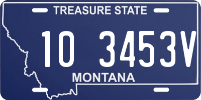 MT license plate 103453V