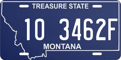 MT license plate 103462F