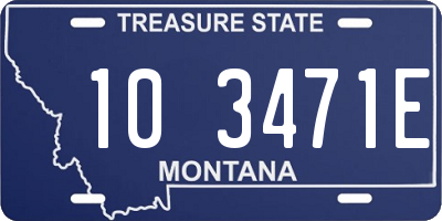 MT license plate 103471E