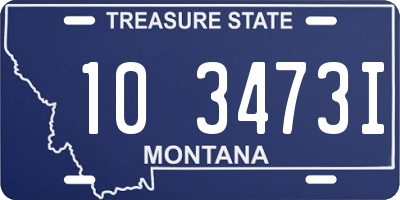 MT license plate 103473I