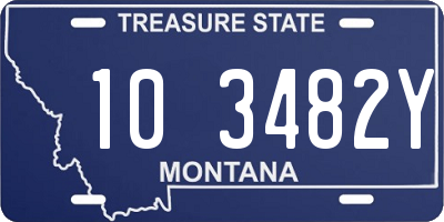 MT license plate 103482Y