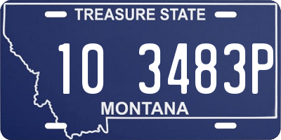 MT license plate 103483P