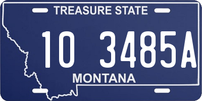 MT license plate 103485A