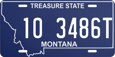 MT license plate 103486T