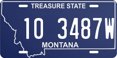 MT license plate 103487W