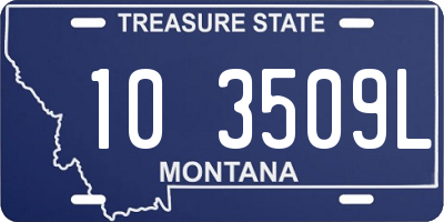 MT license plate 103509L