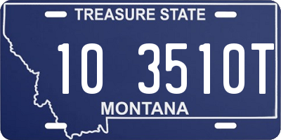 MT license plate 103510T