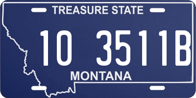 MT license plate 103511B