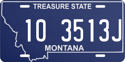 MT license plate 103513J