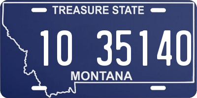 MT license plate 103514O