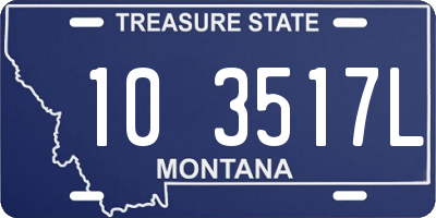 MT license plate 103517L