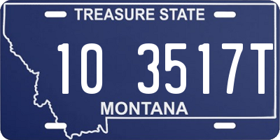 MT license plate 103517T