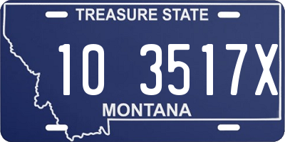 MT license plate 103517X