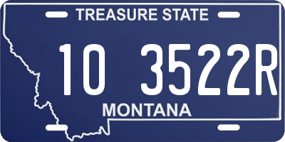 MT license plate 103522R