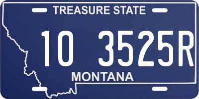 MT license plate 103525R