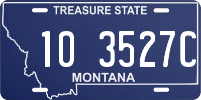 MT license plate 103527C