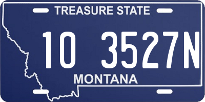 MT license plate 103527N