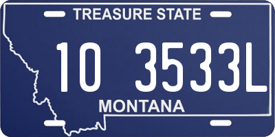 MT license plate 103533L