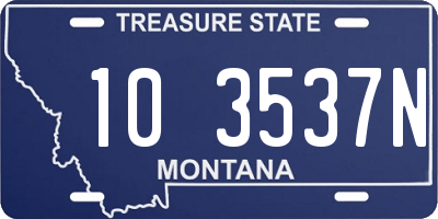 MT license plate 103537N