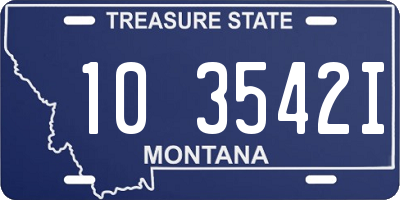 MT license plate 103542I