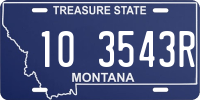 MT license plate 103543R