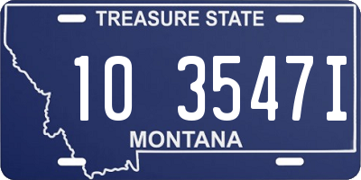 MT license plate 103547I