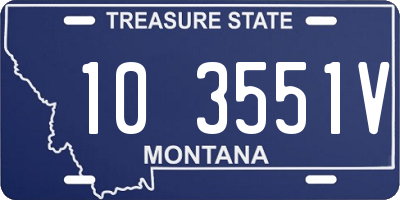 MT license plate 103551V