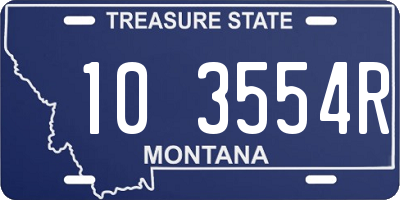 MT license plate 103554R