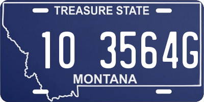 MT license plate 103564G