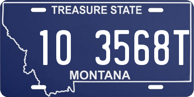 MT license plate 103568T