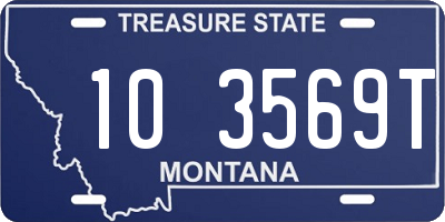 MT license plate 103569T